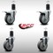 Service Caster 4'' SS Thermoplastic Rubber Swivel 1-5/8'' Expanding Stem Caster Set 2 Total Lock Brakes, 4PK SCC-SSEXTTL20S414-TPRB-2-S-2-158 - alternate 4